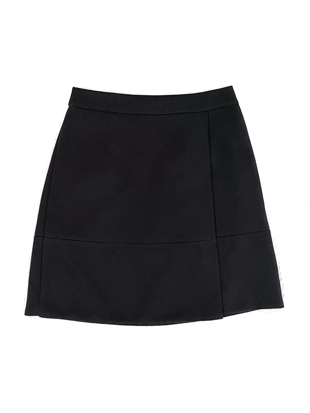 🖤 KSNY Faux Wrap A-Line Skirt in Black 🖤